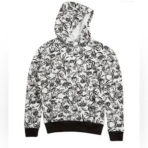 NORDSTROM CHRISTINA MARTINEZ BLOOMING FACES FRENCH TERRY HOODIE NEW